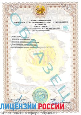 Образец сертификата соответствия (приложение) Лангепас Сертификат ISO 14001